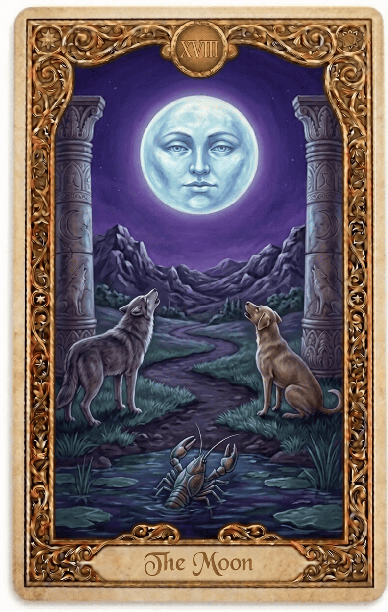 The Moon tarot card