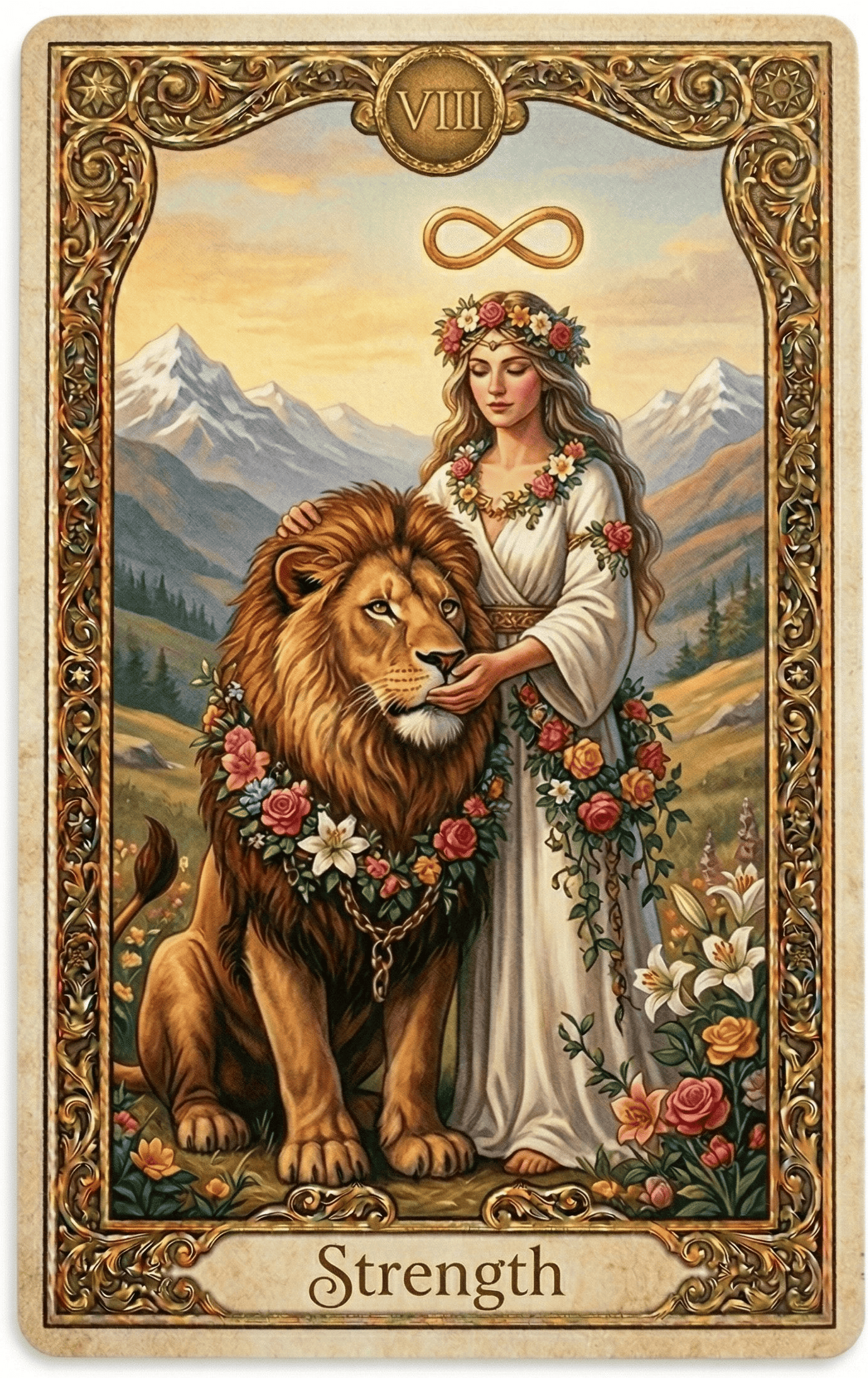 Strength tarot card